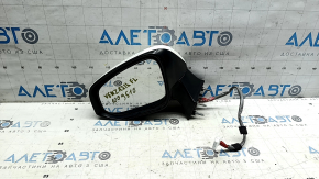 Left side mirror assembly Toyota Venza 21-22 16 pins, BSM, camera, turn signal, heating, backlight, auto-folding, white, scratches