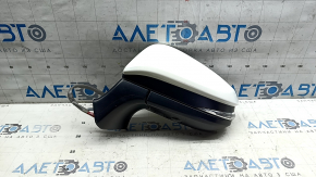 Left side mirror assembly Toyota Venza 21-22 16 pins, BSM, camera, turn signal, heating, backlight, auto-folding, white, scratches
