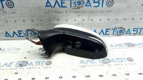 Left side mirror assembly Toyota Venza 21-22 16 pins, BSM, camera, turn signal, heating, backlight, auto-folding, white, scratches