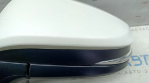Left side mirror assembly Toyota Venza 21-22 16 pins, BSM, camera, turn signal, heating, backlight, auto-folding, white, scratches