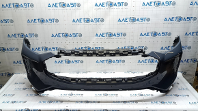 Front bare bumper Ford Escape MK4 23-26 without parking sensors and automatic parking, blue K1, non-factory holes, scratches, sand, crack