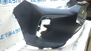 Front bare bumper Ford Escape MK4 23-26 without parking sensors and automatic parking, blue K1, non-factory holes, scratches, sand, crack