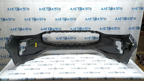 Front bare bumper Ford Escape MK4 23-26 without parking sensors and automatic parking, blue K1, non-factory holes, scratches, sand, crack