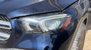Left front headlight assembly Mercedes W167 GLE 20-23 LED with seal, scratches, needs polishing, yellowing LED