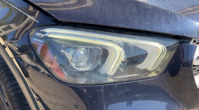 Right front headlight assembly Mercedes W167 GLE 20-23 LED with seal, scratches, needs polishing, yellowing LED