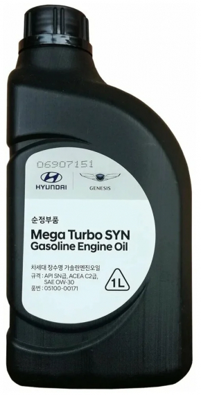 Hyundai motor oil 0w-30 SN, 1l, synthetic