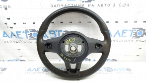 The steering wheel is bare Mercedes W167 GLE 20-23, dark gray leather, without heating, needs dry cleaning, cracked leather, scratches