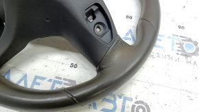 The steering wheel is bare Mercedes W167 GLE 20-23, dark gray leather, without heating, needs dry cleaning, cracked leather, scratches