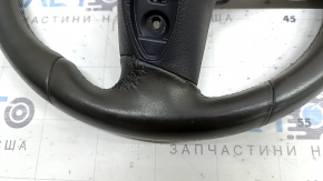 The steering wheel is bare Mercedes W167 GLE 20-23, dark gray leather, without heating, needs dry cleaning, cracked leather, scratches