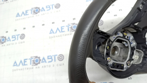 The steering wheel is bare Mercedes W167 GLE 20-23, dark gray leather, without heating, needs dry cleaning, cracked leather, scratches
