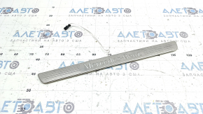 Outer front left door sill trim Mercedes W167 GLE 20-26 chrome with backlight, scratches, torn wire insulation