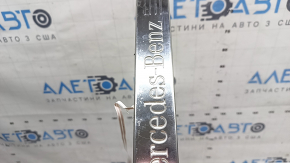 Outer front left door sill trim Mercedes W167 GLE 20-26 chrome with backlight, scratches, torn wire insulation