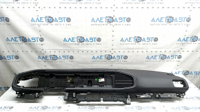 Torpedo front panel with AIRBAG Mercedes W167 GLE 20-23 dark gray leather, without projection, rusty squib