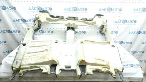 Rear floor covering for Mercedes W167 GLE 20-23, dark gray, under 2 rows, needs dry cleaning, foam rubber tears