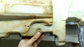Rear floor covering for Mercedes W167 GLE 20-23, dark gray, under 2 rows, needs dry cleaning, foam rubber tears