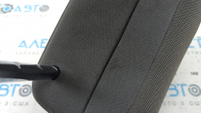 Front left headrest Subaru Forester 25-26, gray fabric with blue stitching, needs cleaning, wrinkled