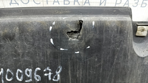 The front bumper guard for Toyota Venza 21-24 is dented, worn, and the mount is broken
