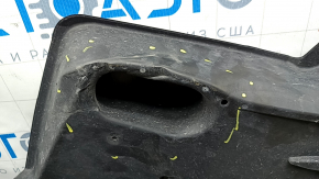 The front left underbody protection of Toyota Venza 21-24 is dented and worn