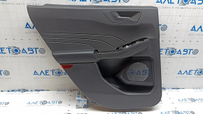 Door trim, rear left card, Ford Escape MK4 23-26, black, armrest, black leather, with handle, scuffs, scratches
