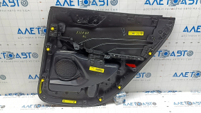 Door trim, rear left card, Ford Escape MK4 23-26, black, armrest, black leather, with handle, scuffs, scratches