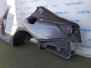 Quarter wing rear left Honda Accord 13-17 sawed off with the central pillar, graphite, after repair, dent