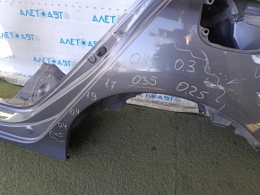 Quarter wing rear left Honda Accord 13-17 sawed off with the central pillar, graphite, after repair, dent