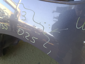 Quarter wing rear left Honda Accord 13-17 sawed off with the central pillar, graphite, after repair, dent