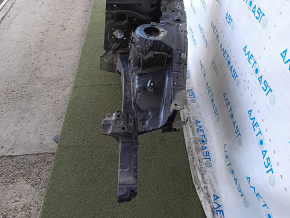 The front left quarter of the Toyota Camry v40 07-11 was sawed off with the central pillar, black, rusty