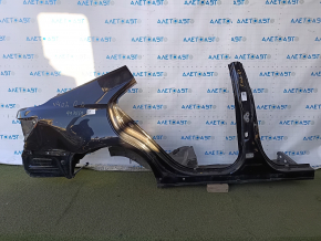 Quarter wing rear right Toyota Camry v40 07-11 sawed off with the central pillar, black, rusty, dents, bumps