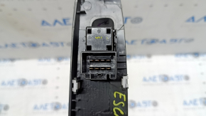 Rear left window lift control Ford Escape MK4 20-26 with black trim, chrome, scratches