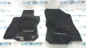 Set of floor mats, fabric, Subaru Forester 25-26, black, for cleaning