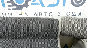 Rear seat cushion 2nd row Subaru Forester 25-26, dark gray + light gray fabric, blue stitching, needs cleaning, torn, wrinkled