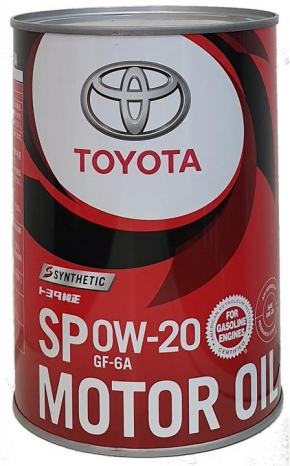 Toyota motor oil 0w-20 SP, 1l, synthetic