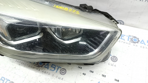Front right headlight assembly Ford Escape MK3 17-19 rest xenon + LED light, polished, scratches, cobweb