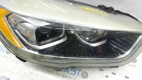 Front right headlight assembly Ford Escape MK3 17-19 rest xenon + LED light, polished, scratches, cobweb