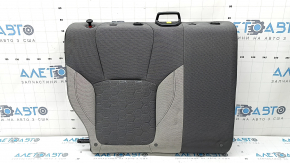 Backrest of the rear row of seats, 2nd row, right, Subaru Forester 25-26, dark gray + light gray fabric, blue stitching, without armrest, needs cleaning, wrinkled