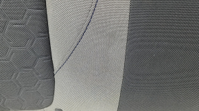 Backrest of the rear row of seats, 2nd row, right, Subaru Forester 25-26, dark gray + light gray fabric, blue stitching, without armrest, needs cleaning, wrinkled
