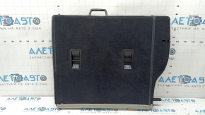 Backrest of the rear row of seats, 2nd row, right, Subaru Forester 25-26, dark gray + light gray fabric, blue stitching, without armrest, needs cleaning, wrinkled
