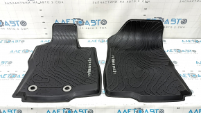 Set of floor mats for Subaru Forester 25-26, black rubber, scratches