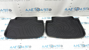 Set of floor mats for Subaru Forester 25-26, black rubber, scratches