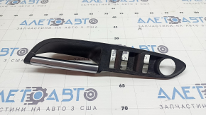 Front left window lift control trim Ford Escape MK3 13-19 black with chrome, scratches