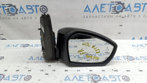Right side mirror assembly Ford Escape MK3 17-19 rest, 14 pins, turn signal, backlight, BSM heating, black, turn signal for polishing, worn
