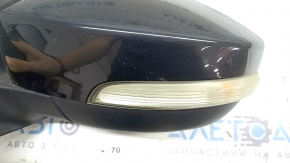 Left side mirror assembly Ford Escape MK3 17-19 rest, 14 pins, turn signal, backlight, BSM heating, black, turn signal for polishing