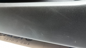 Door trim, front right card, Ford Escape MK4 23-26, black, armrest, leather, dark gray insert, with black handle, scratches, abrasions