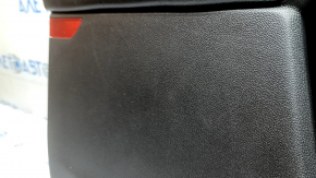 Door trim, front left, Ford Escape MK4 23-26, black, armrest, black leather, dark gray insert, with black handle, scratches, worn