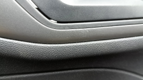 Door trim, front left, Ford Escape MK4 23-26, black, armrest, black leather, dark gray insert, with black handle, scratches, worn