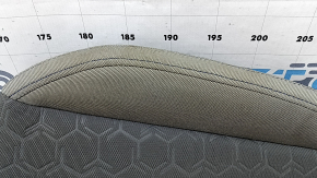 Driver's seat cushion upholstery for Subaru Forester 25-26, dark gray fabric + light gray, blue stitching, cleanable