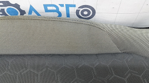 Driver's seat cushion upholstery for Subaru Forester 25-26, dark gray fabric + light gray, blue stitching, cleanable