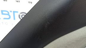 Door trim card rear left Subaru Forester 25-26 black with gray insert fabric, armrest gray rubber, scratches, worn