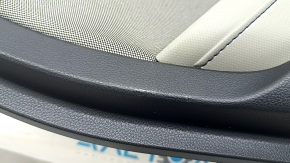 Door trim card rear left Subaru Forester 25-26 black with gray insert fabric, armrest gray rubber, scratches, worn